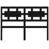 Bed Headboard Black 185.5x4x100 cm Solid Wood Pine
