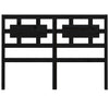 Bed Headboard Black 205.5x4x100 cm Solid Wood Pine