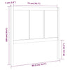 Bed Headboard Grey 80.5x4x100 cm Solid Pine Wood