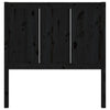 Bed Headboard Black 95.5x4x100 cm Solid Pine Wood