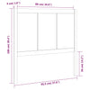 Bed Headboard Black 95.5x4x100 cm Solid Pine Wood