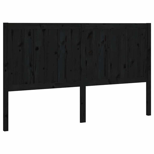 Bed Headboard | Black | Solid pine wood | Large | Simplistic