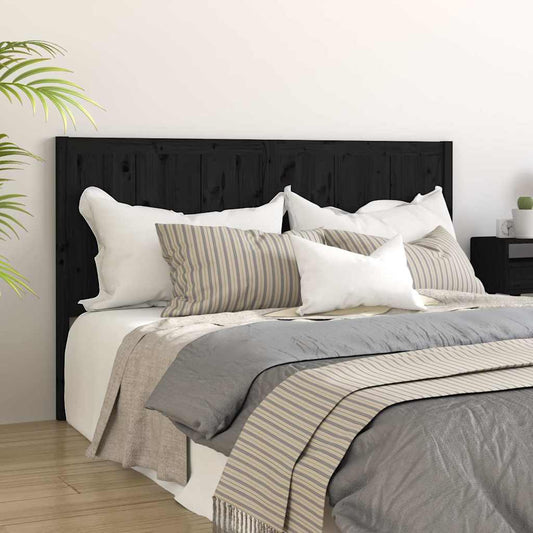 Bed Headboard | Black | Solid pine wood | Large | Simplistic