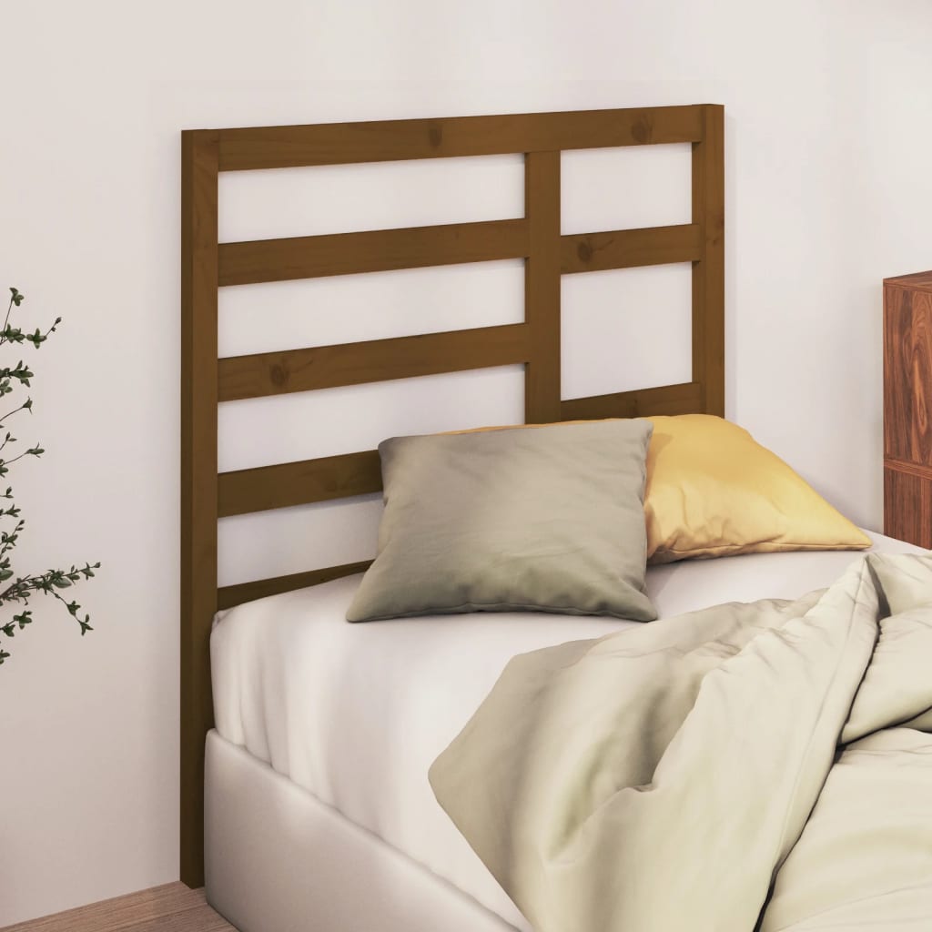 Bed Headboard | Honey brown | Solid pine wood | Single/Double |  Durable