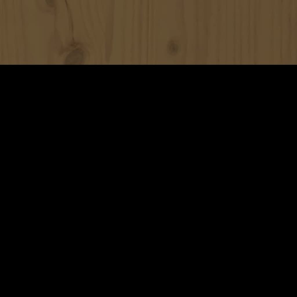 Bed Headboard Honey Brown 106x4x104 cm Solid Wood Pine