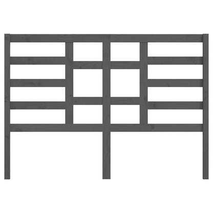 Bed Headboard Grey 146x4x104 cm Solid Wood Pine