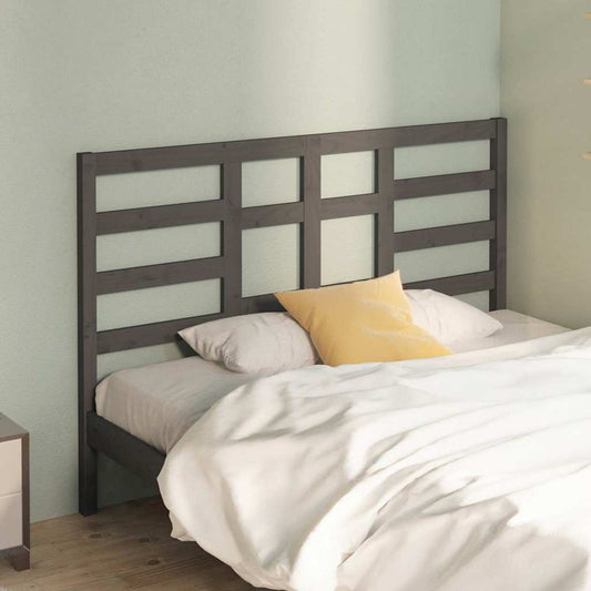 Bed Headboard | Grey | Solid pine wood | Standard | Decorative Inlays