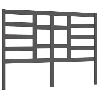 Bed Headboard Grey 156x4x104 cm Solid Wood Pine