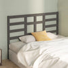 Bed Headboard Grey 156x4x104 cm Solid Wood Pine