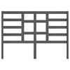 Bed Headboard Grey 156x4x104 cm Solid Wood Pine