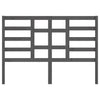 Bed Headboard Grey 166x4x104 cm Solid Wood Pine