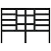 Bed Headboard Black 166x4x104 cm Solid Wood Pine