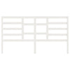 Bed Headboard White 186x4x104 cm Solid Wood Pine
