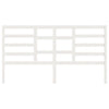 Bed Headboard White 206x4x104 cm Solid Wood Pine
