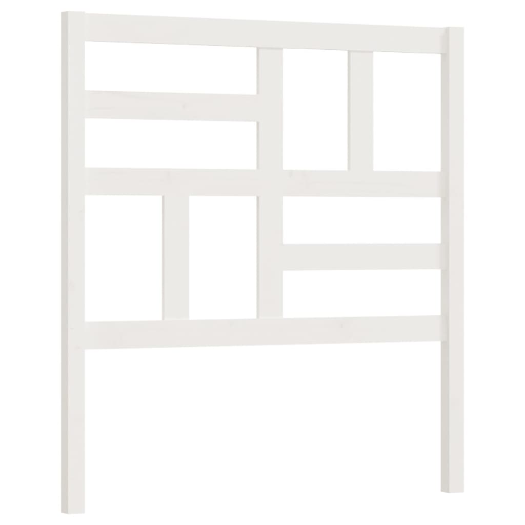 818166 vidaXL Bed Headboard White 81x4x104 cm Solid Wood Pine