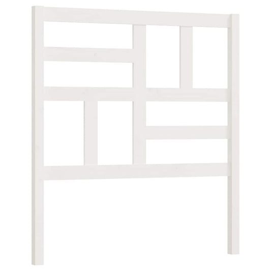 818166 vidaXL Bed Headboard White 81x4x104 cm Solid Wood Pine