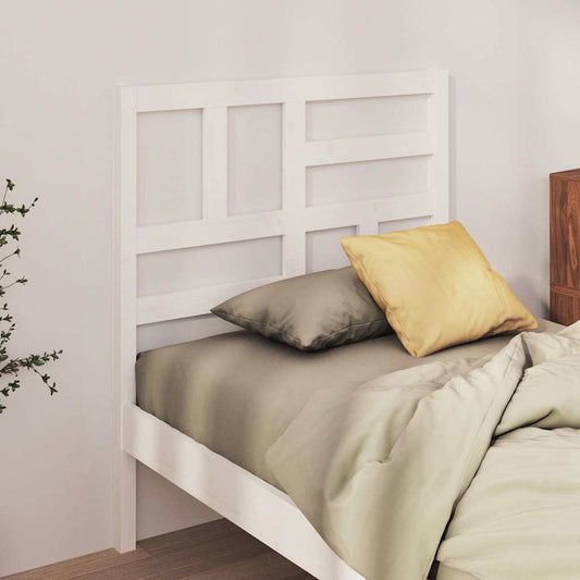 818166 vidaXL Bed Headboard White 81x4x104 cm Solid Wood Pine
