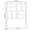 Bed Headboard Grey 81x4x104 cm Solid Wood Pine
