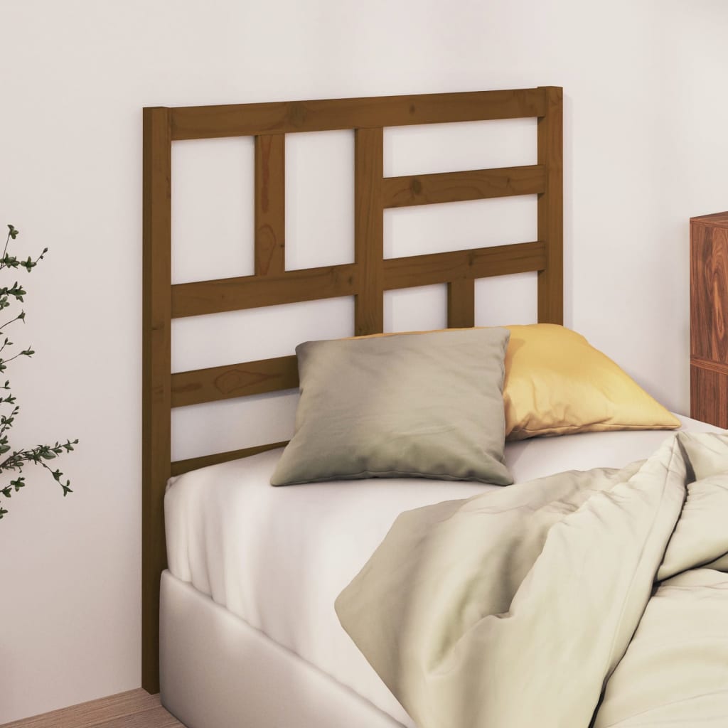 818168 vidaXL Bed Headboard Honey Brown 81x4x104 cm Solid Wood Pine
