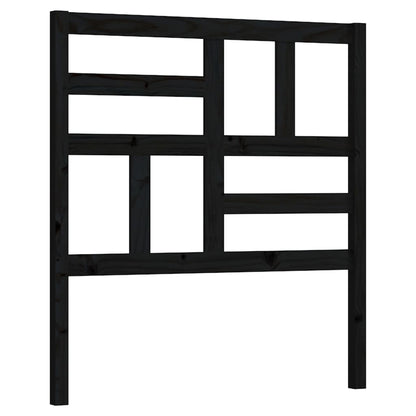 818169 vidaXL Bed Headboard Black 81x4x104 cm Solid Wood Pine