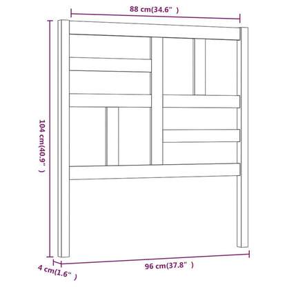 818170 vidaXL Bed Headboard 96x4x104 cm Solid Wood Pine