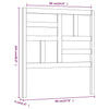 Bed Headboard 96x4x104 cm Solid Wood Pine