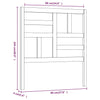 Bed Headboard White 96x4x104 cm Solid Wood Pine