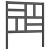 Bed Headboard Grey 96x4x104 cm Solid Wood Pine