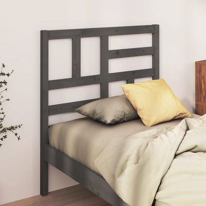 818177 vidaXL Bed Headboard Grey 106x4x104 cm Solid Wood Pine