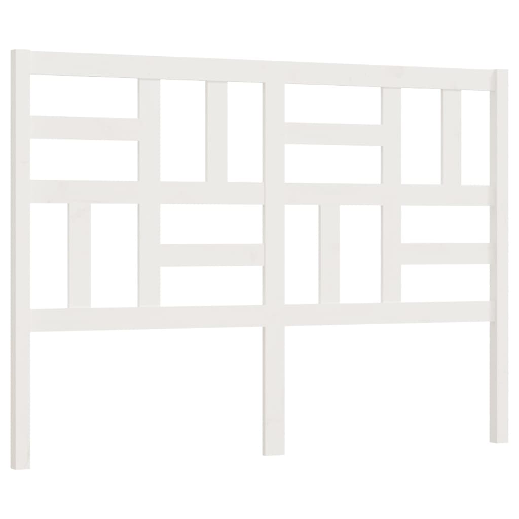 818181 vidaXL Bed Headboard White 126x4x104 cm Solid Wood Pine