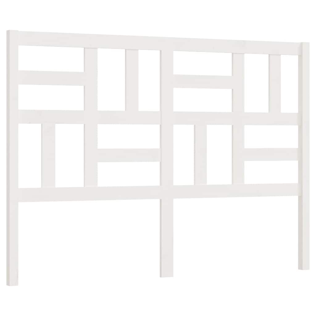 818191 vidaXL Bed Headboard White 146x4x104 cm Solid Wood Pine