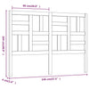Bed Headboard White 146x4x104 cm Solid Wood Pine