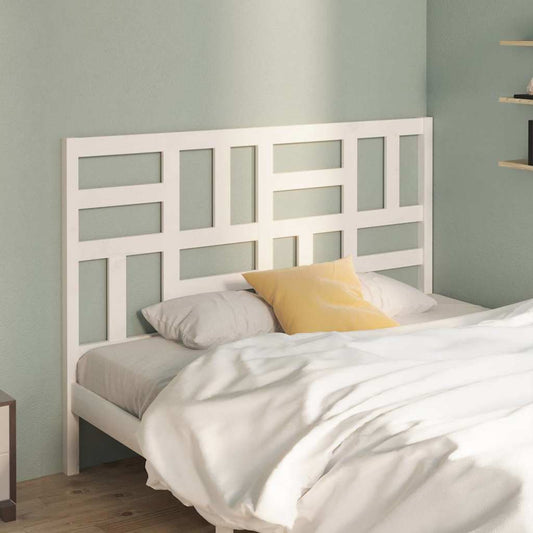818191 vidaXL Bed Headboard White 146x4x104 cm Solid Wood Pine