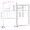 Bed Headboard White 156x4x104 cm Solid Wood Pine