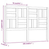 Bed Headboard White 166x4x104 cm Solid Wood Pine