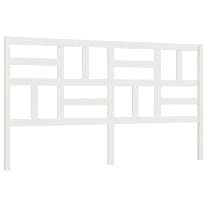 818211 vidaXL Bed Headboard White 206x4x104 cm Solid Wood Pine