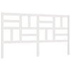 Bed Headboard White 206x4x104 cm Solid Wood Pine
