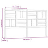 Bed Headboard White 206x4x104 cm Solid Wood Pine
