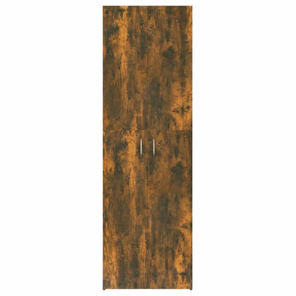 Office Cabinet Smoked Oak 60x32x190 cm Engineered Wood