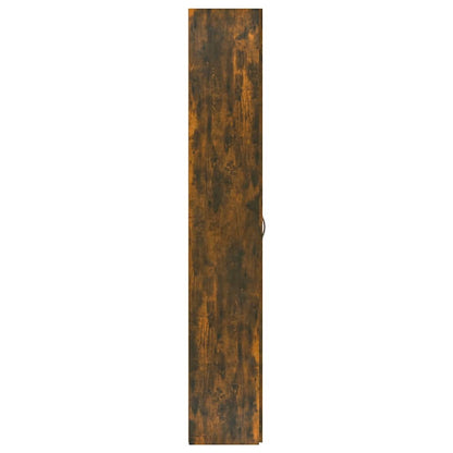 Office Cabinet Smoked Oak 60x32x190 cm Engineered Wood