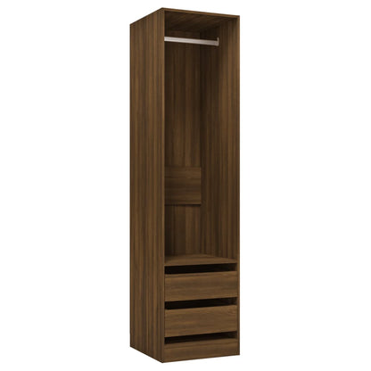 Wardrobe with Drawers Brown Oak 50x50x200 cm Engineered Wood