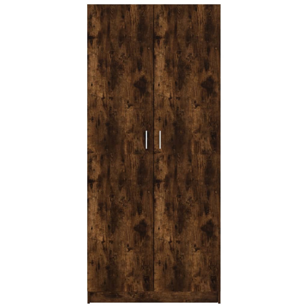 Wardrobe Smoked Oak 80x50x180 cm Engineered Wood