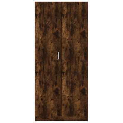 Wardrobe Smoked Oak 80x50x180 cm Engineered Wood