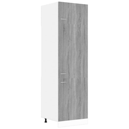Refrigerator Cabinet Lyon Grey Sonoma 60x57x207 cm Engineered Wood