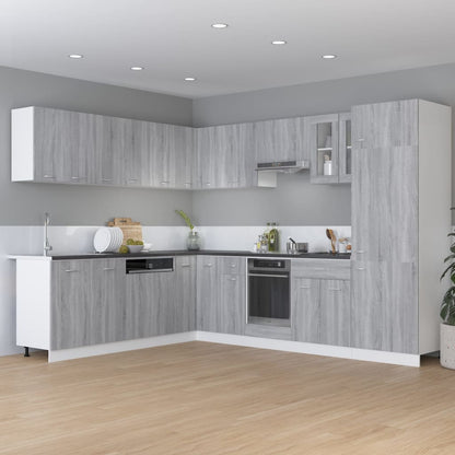 Refrigerator Cabinet Lyon Grey Sonoma 60x57x207 cm Engineered Wood