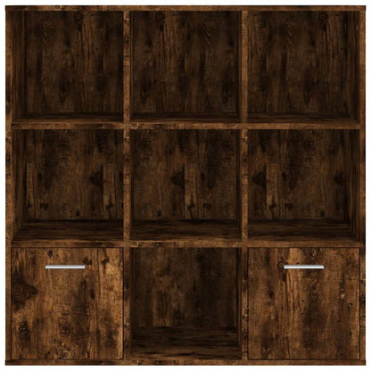 815447 vidaXL Book Cabinet Smoked Oak 98x30x98 cm
