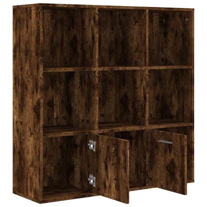 815447 vidaXL Book Cabinet Smoked Oak 98x30x98 cm