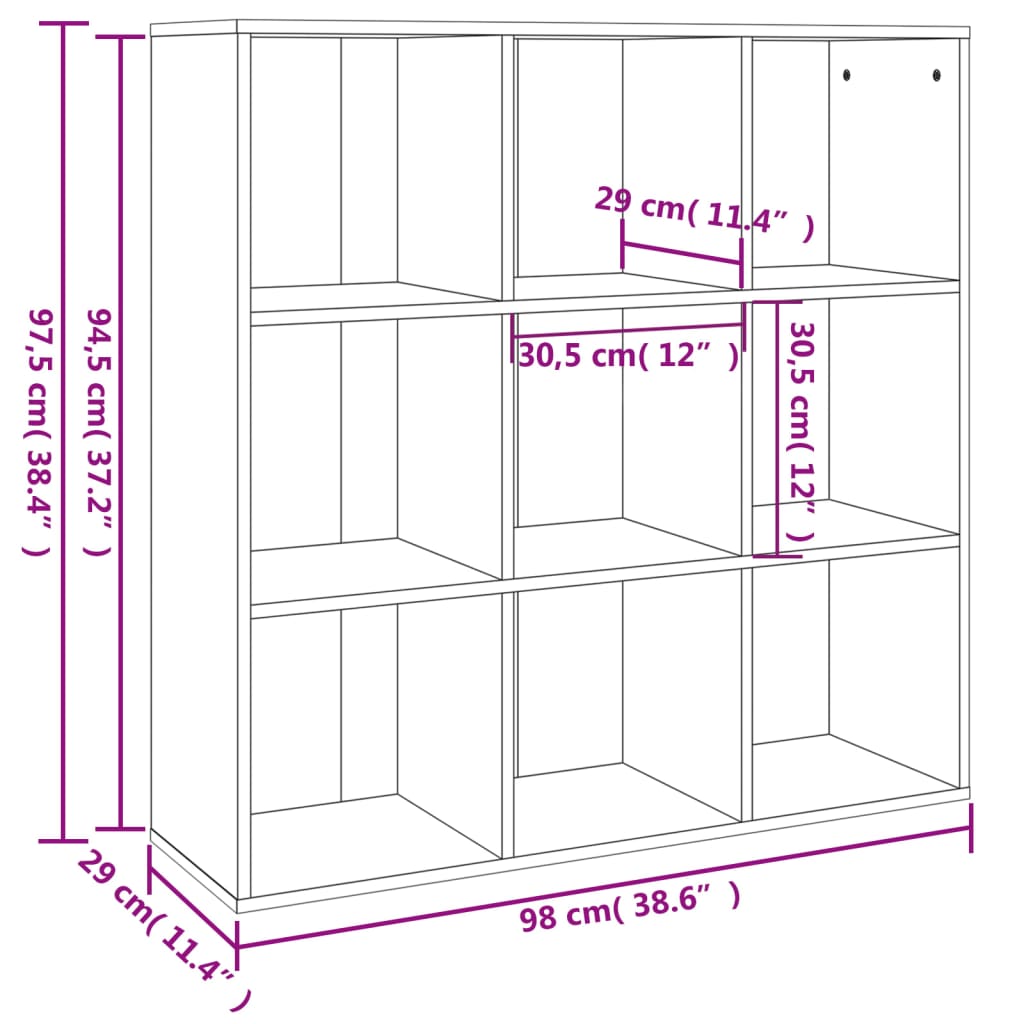 Book Cabinet | Grey Sonoma | Engineered wood | Medium | Book Cabinet
