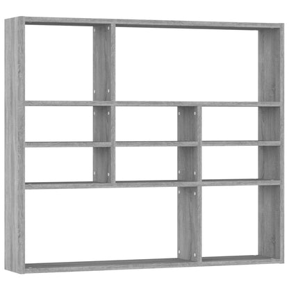 Wall Shelf Grey Sonoma 90x16x78 cm Engineered Wood