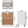 Bottom Cabinet Lyon Smoked Oak 60x46x81.5 cm Engineered Wood
